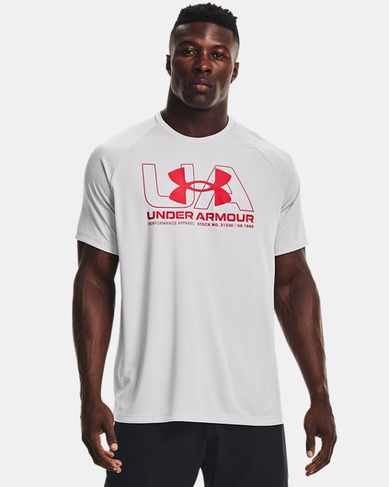 Men's UA Velocity 21230 T-Shirt, Gray, pdpMainDesktop image number 0